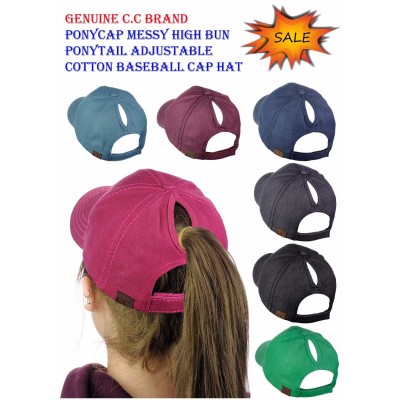 NEW C.C Ponycap Messy High Bun Ponytail Adjustable Cotton Baseball CC Cap Hat  eb-22961117